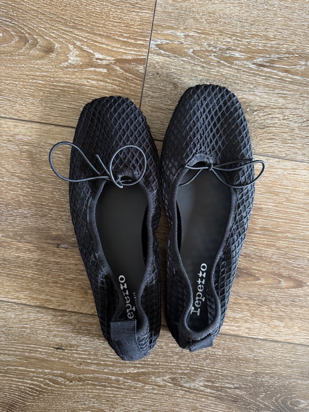 Repetto Black Garance Ballet Flats - square toe - rubber sole - Picture 9 of 12